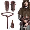 Halloween Costume Accessories Set Medieval Belt Retro Bag Viking Warrior Arm Guards Cosplay Props Anime Accessories