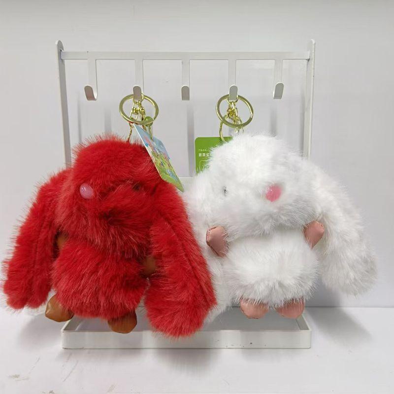 4-дюймовый плюшевый кулон Милая кукла-кролик Брелок Кукла Подвеска для сумки Плюшевая подвеска