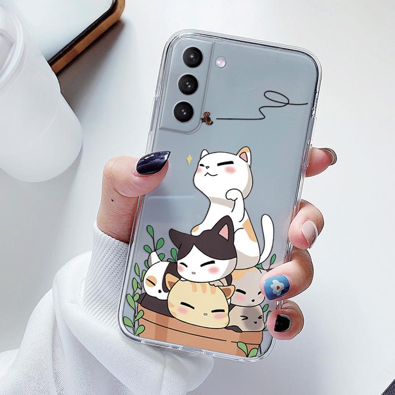 Case For Samsung Galaxy S23 S 23 Plus S23 Ultra S26 + Phone Cover Soft Shockproof Bumper Silicone Fundas Coque Cute Paint Clear