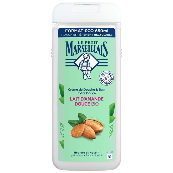 Gel Douche - Le Petit Marseillais - Amande - 650ml - Sans parabène - Flacon
