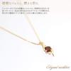 Garnet Necklace Diamond 10K Yellow Gold K10 10K Small Natural Stone [Barzaz]
