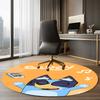 Bluey Printed Round Rug Carpet Chair Rug Area Rug Entryway Doormats,for Office Chair Living Room Bedroom Kitchen Room.