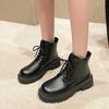 Fashion Women's Shoes 2024 Brand Ankle Women's Boots Classics Modern Boots Women Round Toe Front Lace-up Low Heel Plus Size Ladies Shoes