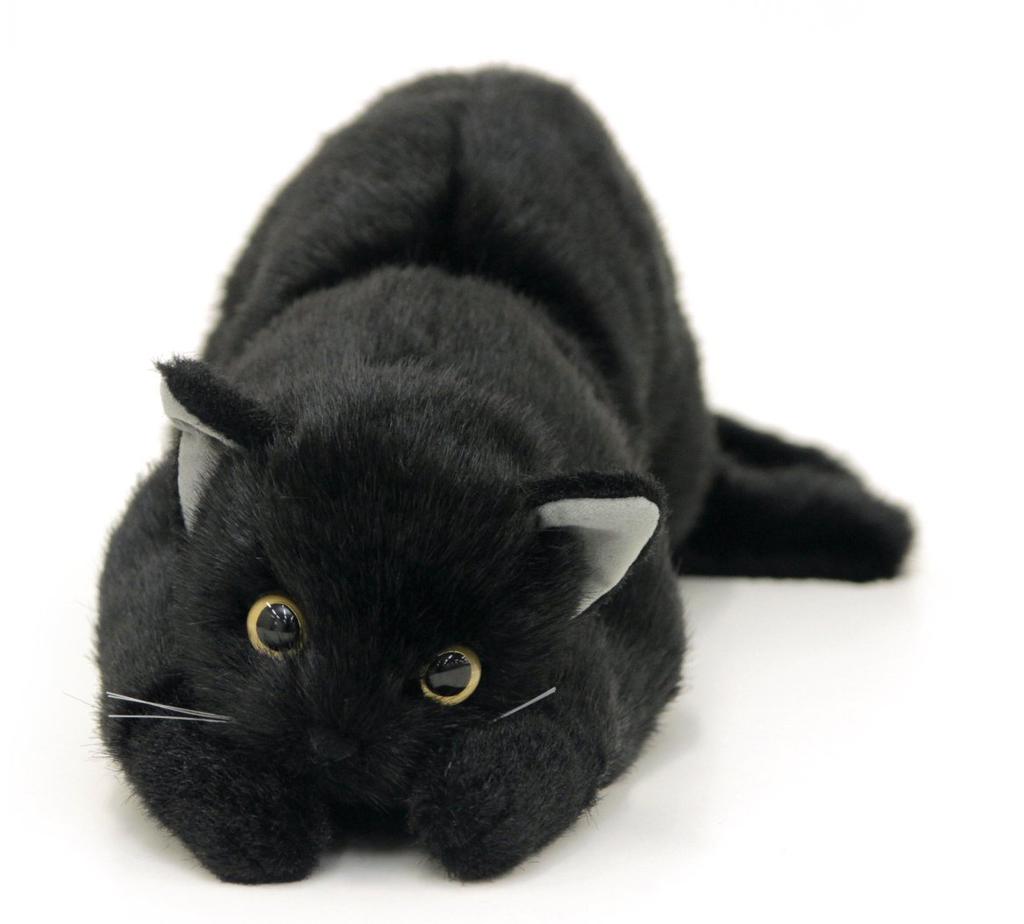 Real Series Made In Japan Realistic Cat Stuffed Toy 58cm Cat L (Black Eyes)