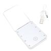 Compact LED Travel Makeup Mirror 2 Sided Magnification Rechargable Portable Handheld Small Lighted