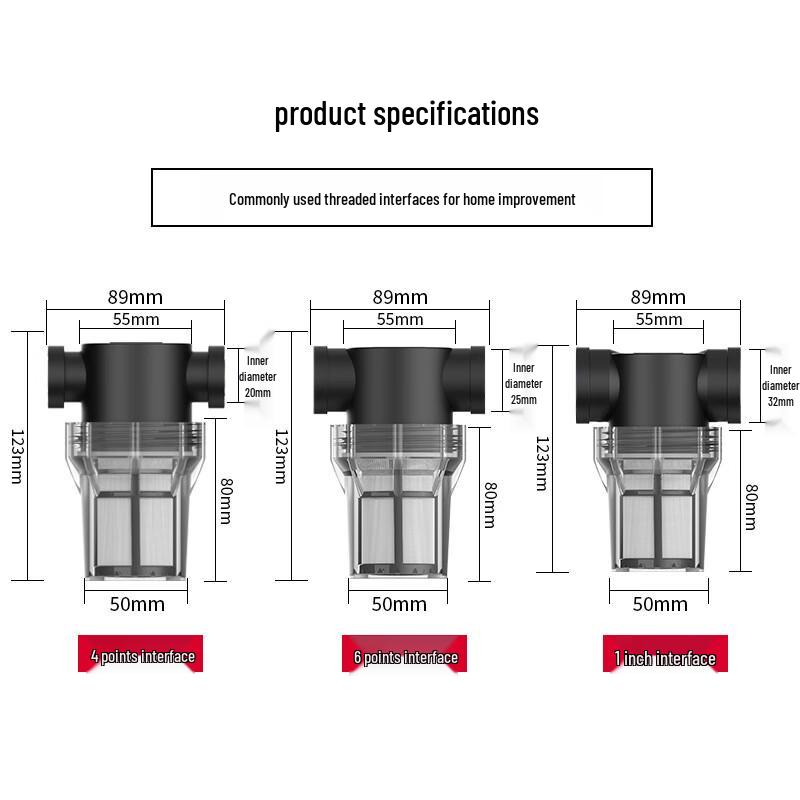 Фильтр предварительной очистки водопроводной воды YIXI с сеткой 100 mesh 1 дюйм