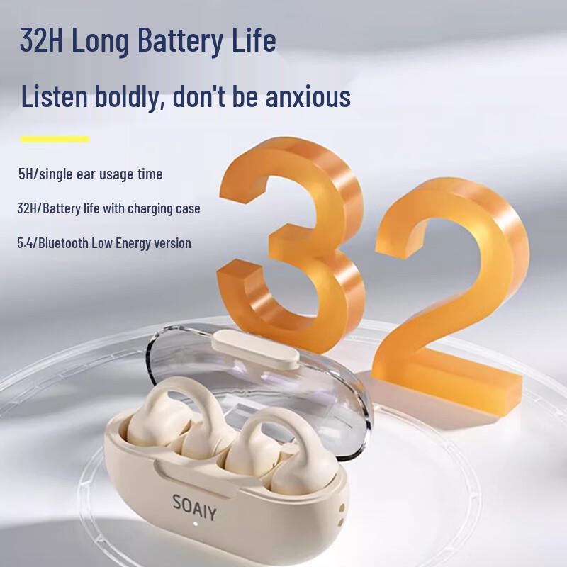 Soaiy Открытые True Wireless Bluetooth-наушники с зажимом