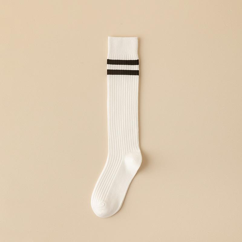 Хлопковые носки из телячьей кожи для женщин, японские носки JK, длина до колена, средние, модные, для девушек, студентов, в полоску, в стиле колледжа
