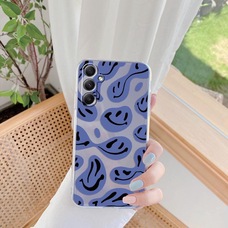 Мягкий прозрачный силиконовый чехол с рисунком кота из мультфильма для Samsung Galaxy A55 A54 A34, для Samsung S24 S23 Ultra, противоударный защитный чехол для камеры