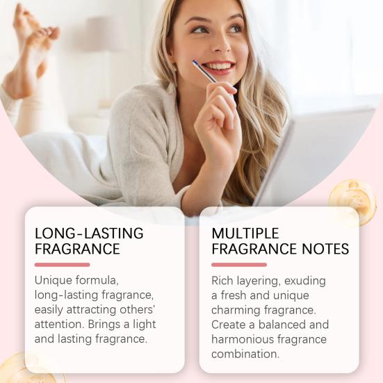 Духи с эфирным маслом с феромонами 10 мл Элегантный аромат для свиданий и вечеринок Французские натуральные масла стойкий аромат Витамин Е Увлажняющий подарок