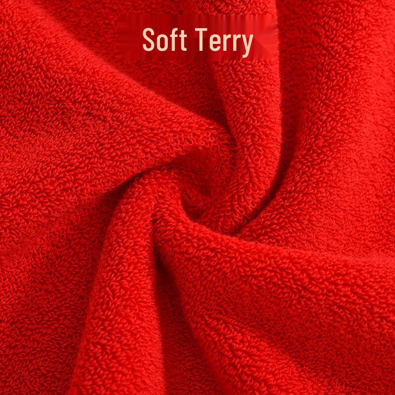 Grace Pure Cotton Festive Red Face Towel Pair Gift Set