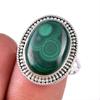 Natural Malachite Gemstone 925 Solid Sterling Silver Jewelry Ring Size 10 s3U43