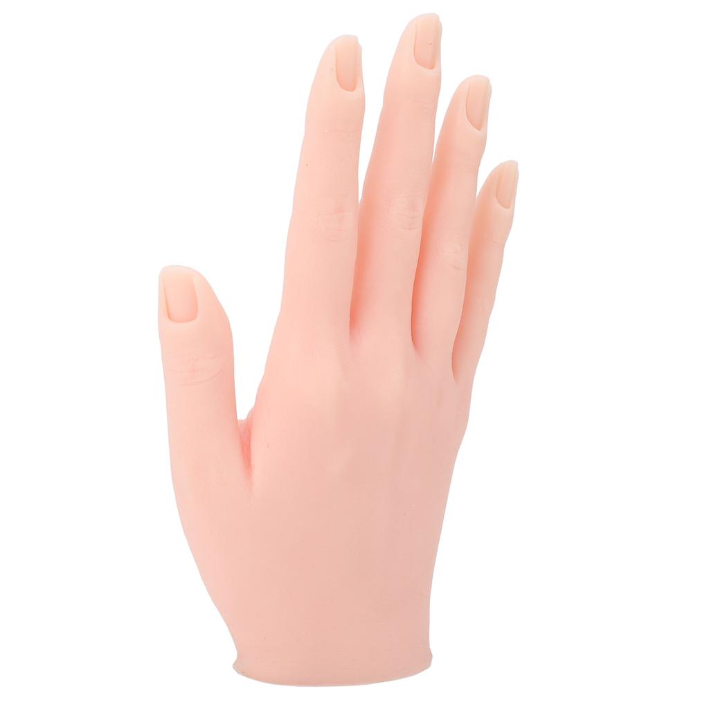 Nail Art Practice Hand High Simulation Flexible Silicone Nail Practice Training Mannequin Hand for