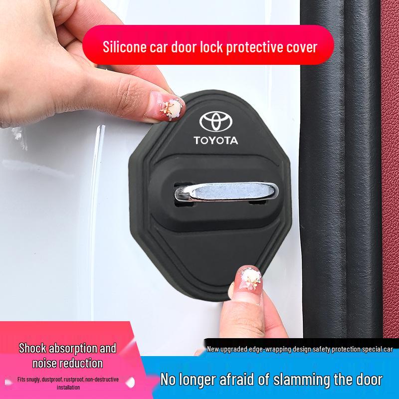 Накладка на пряжку замка двери автомобиля Toyota для Corolla, Camry, RAV4, Highlander, Avalon, Vios, Levin - Защитный аксессуар