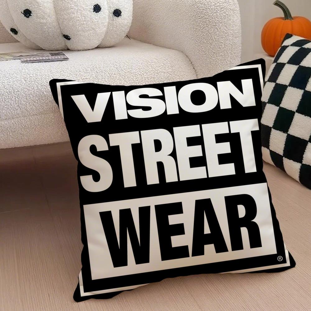 VVision SStreet WWearS Cushion Cover Throw Pillow Cover Hidden Button Durable Polyester Chair Cushion