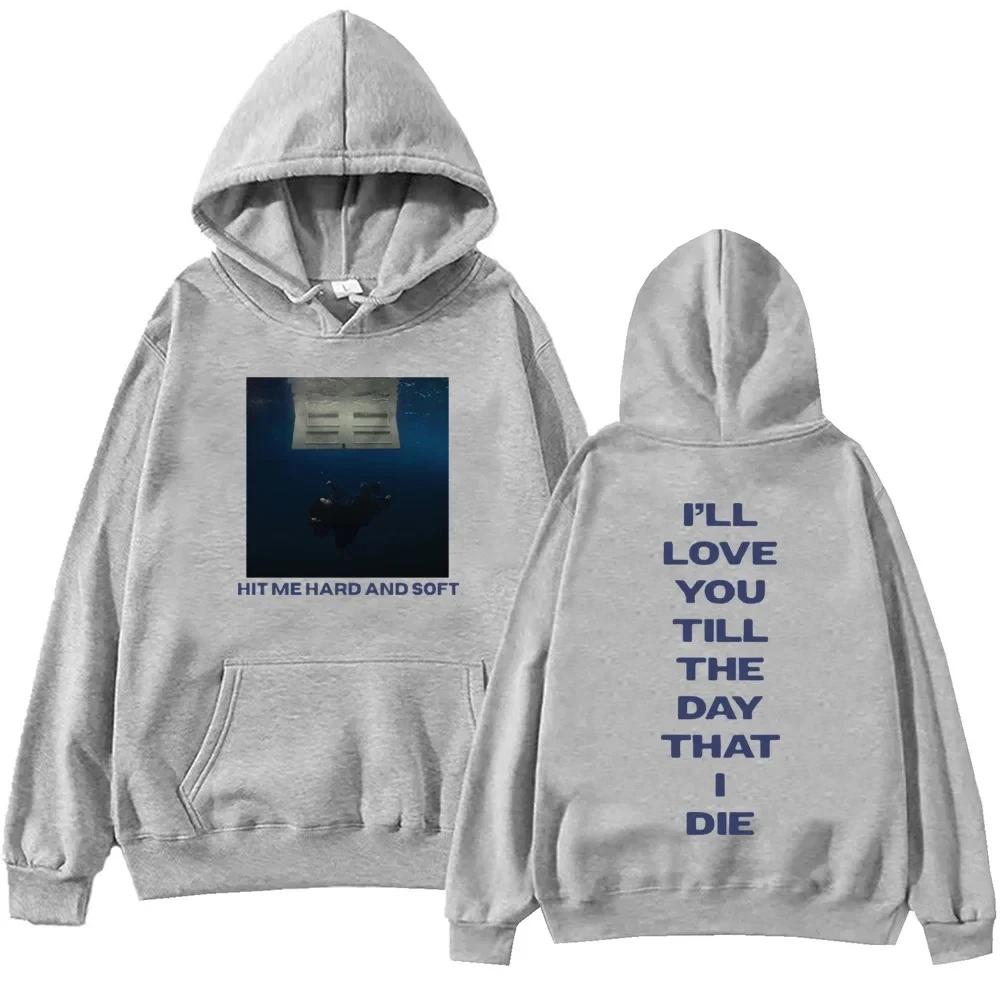 Худи Billie Hit Me Hard and Soft 2024 Tour Харадзюку Повседневный Хип-хоп Уличная одежда Каваи Женские толстовки 2024 Женские пуловеры
