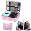 Пенал большой вместимости, органайзер для хранения цветных карандашей, пенал для рисования и эскизов на молнии, портативная сумка-органайзер для карандашей