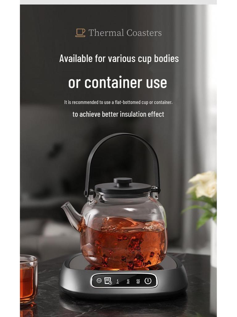 Smart Heated Cup Mat for Coffee & Milk - Desktop Temperature Control for Home & Office