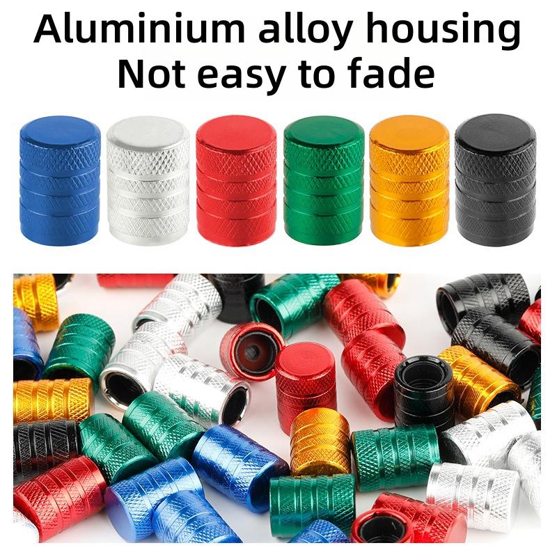 4 шт. колпачка для вентиля автомобильной шины, колпачок для вентиля шины с насечкой, алюминиевый шток колеса шины, колпачок для воздушного клапана автомобиля, универсальные аксессуары