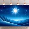 2D flat surface, 1 piece per unit, features a Christmas star background fabric. It is suitable for wall decoration