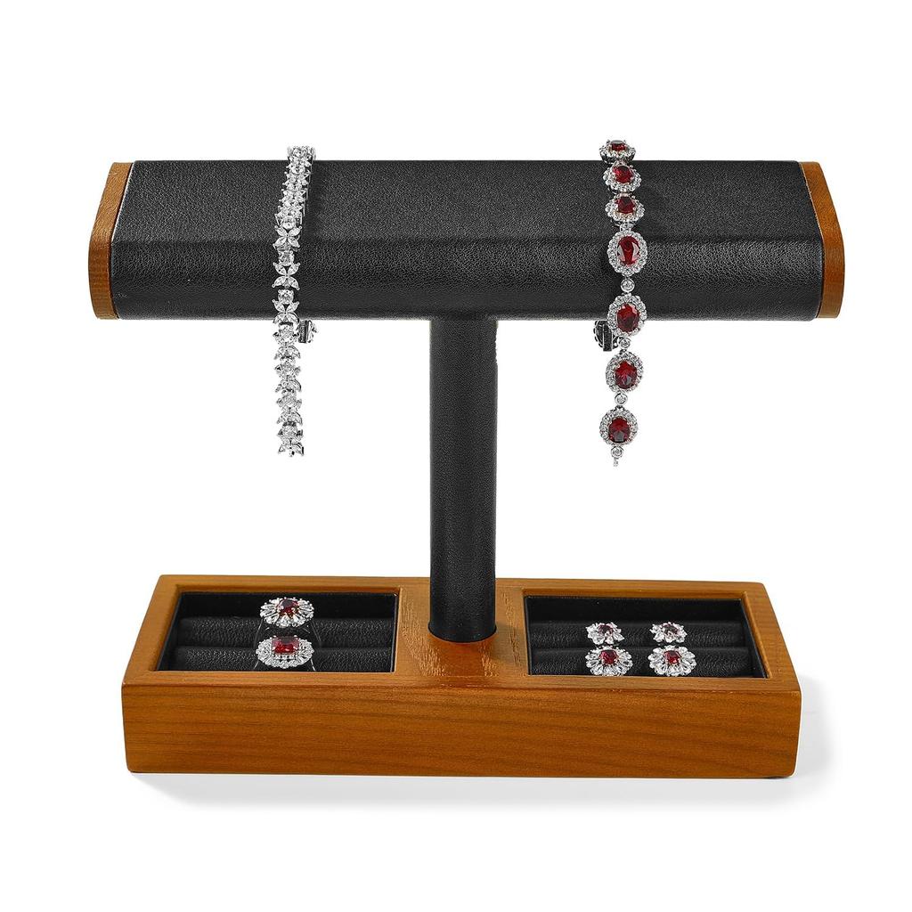 Oirlv Watch Stand, 2 Pieces, 4 Pieces, Wooden Display, Storage, Photography, Luxury, Stylish, Compatible with Eligible Bills SM19203 (Black)