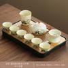 1011 New Panda Ru Kiln Kung Fu Tea Set with Tea Tray Business Gifts Company Souvenirs