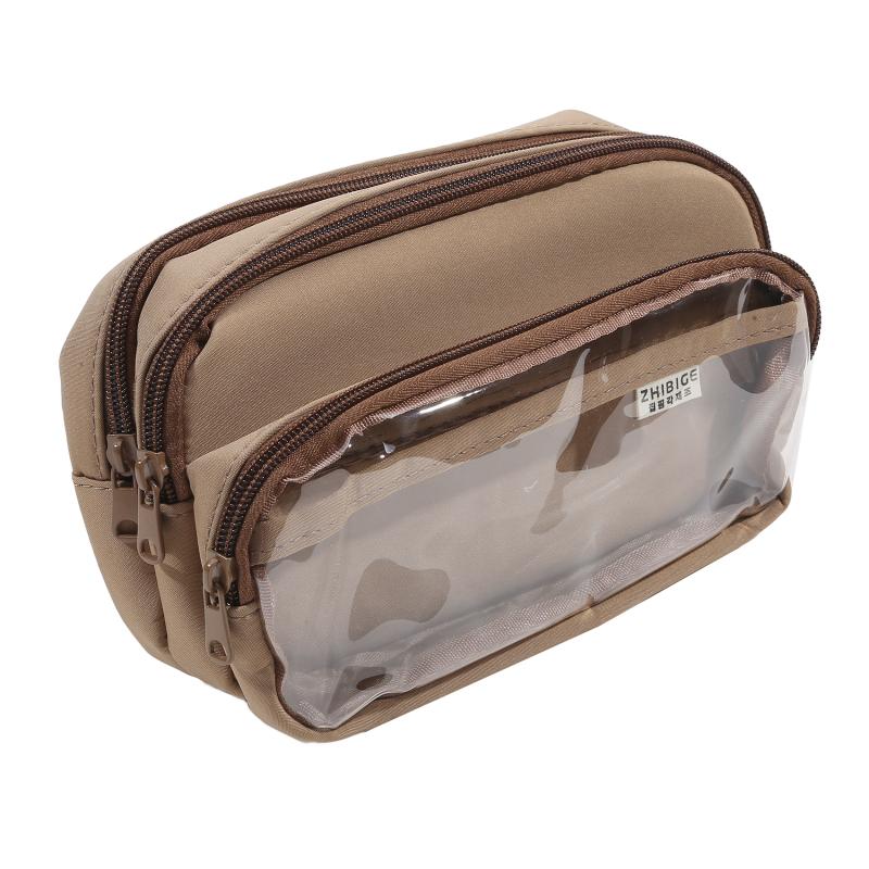 Шикарный однотонный пенал Simplecity прозрачный чехол для ручек большой емкости канцелярский органайзер сумка школьные принадлежности