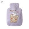 Cartoon Tummy Warmers 500ml Hand Warmer Hot Water Bottle Plush Cover Hot Water Bag