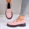 Large Size Sponge Cake Thick-soled Feet Casual Single Shoes Solid Color Fashion Lazy Shoes Spring and Autumn