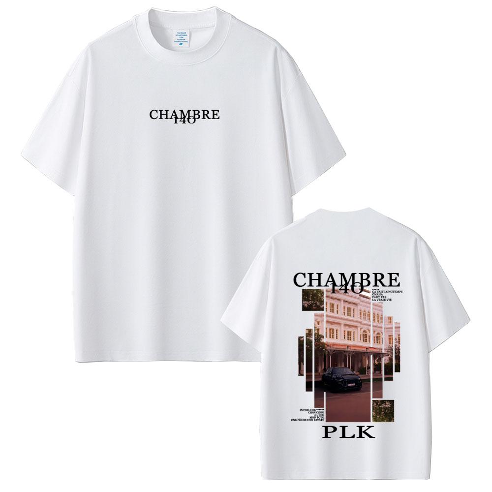 Rapper PLK Chambre 140 Album Graphic Tshirt Unisex Unisex Hip Hop Fashion Pop Music T Shirts Male Vintage Casual Oversized Tshirt
