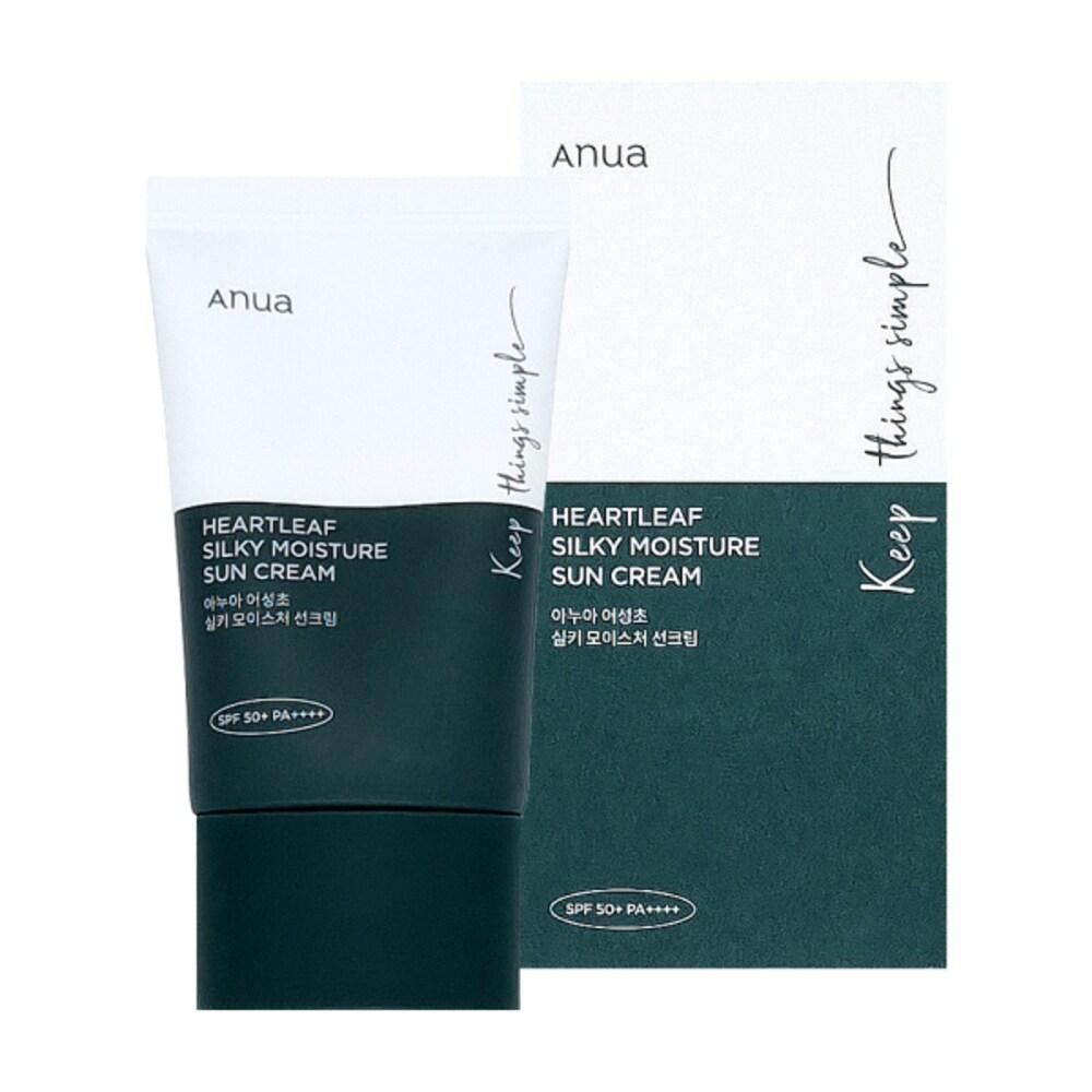 Anua Houttuynia Cordata Шелковистый Увлажняющий Солнцезащитный Крем 50 мл Нелипкий мягкий солнцезащитный крем