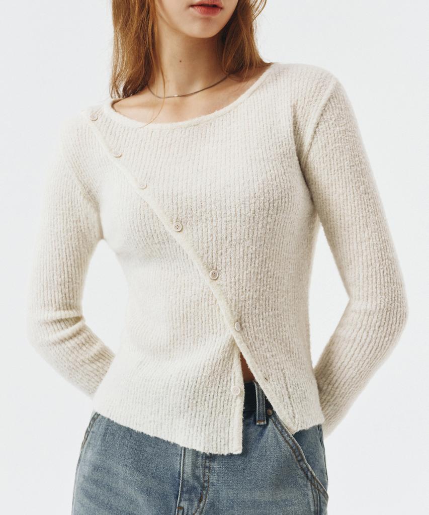 ARTID Cutout Long Sleeve Knit_Ivory