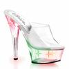 Women's 15CM high heels, crystal light shoes, cool slippers with lights, women's slippers