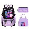 Anime Kpop With Surrounding Children'S Backpack, Primary And Secondary School Schoolbag Three-Piece Set