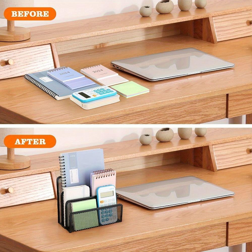 Three-layer Desk Office File Holder Multifunctional Business Document Tray Business Card File