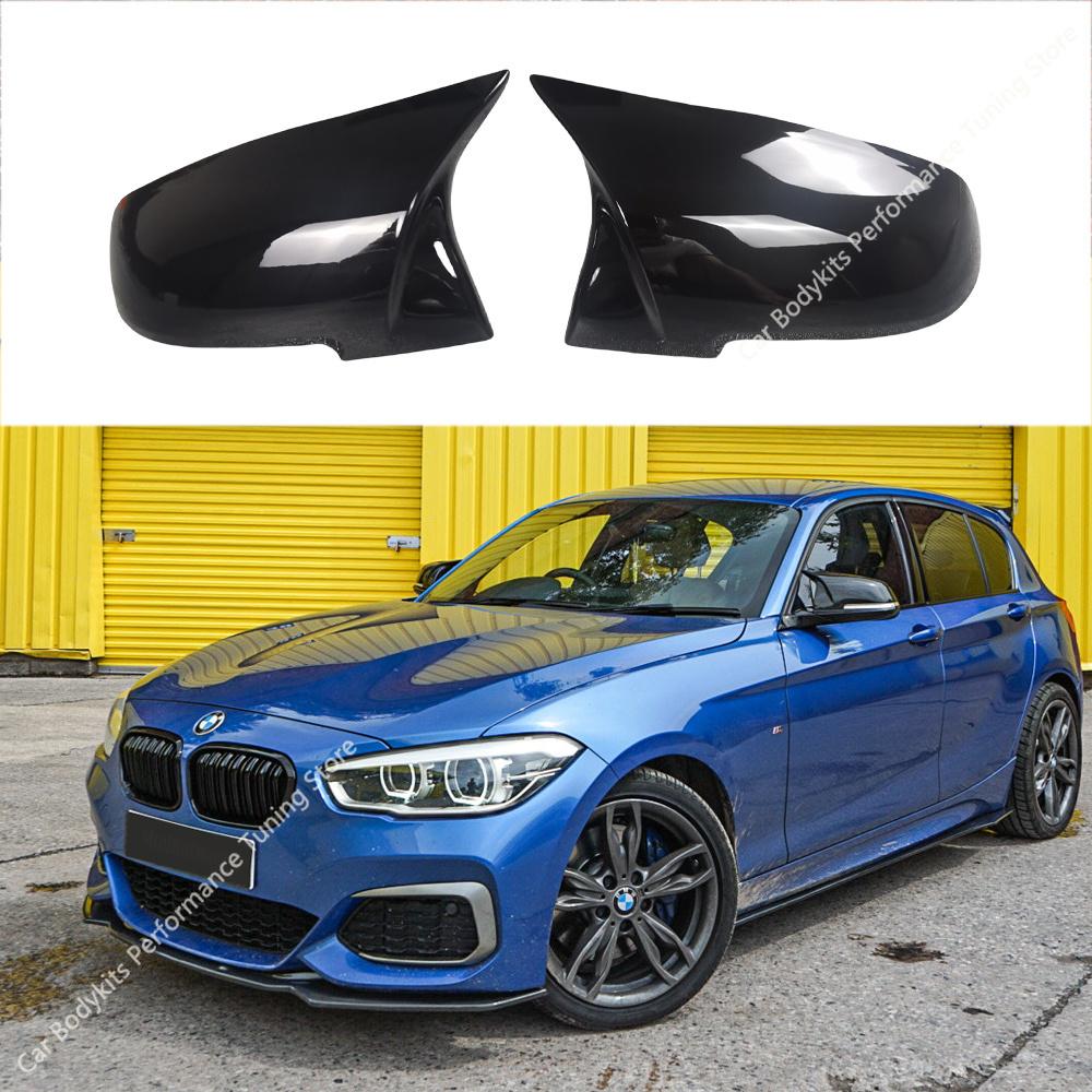 For BMW F20 F21 2pcs M Style Gloss Black Car Rear View Mirror Cover Caps Trim Shell Frame 118i 120i 120d 125i 125d M135i M140i