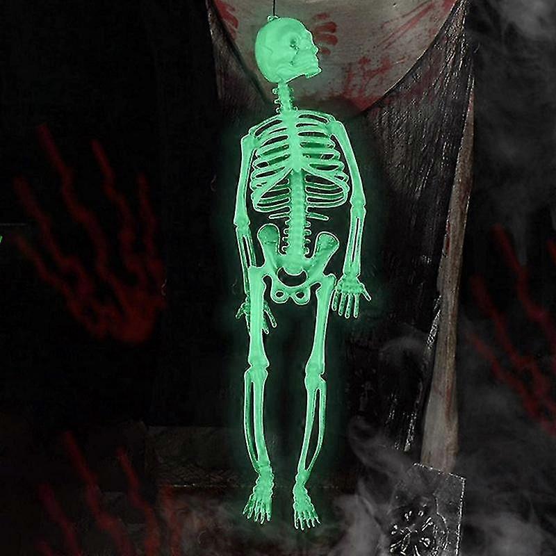 Halloween luminous skull skeleton body, halloween decoration,scary halloween toy haunted house tricky prop halloween toy halloween decoration
