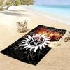 Pentagram Supernatural Print Beach Towel, Large Soft Quick Dry Towel for Beach Camping Swimming
