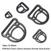 10pcs Black Durable Rope Adjustment Buckle 12~50mm Strap Webbing Buckle  Luggage Accessories