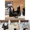 Trendy Street Style Large Capacity Pu Crossbody Bag Fashionable Minimalist Tote Handbag