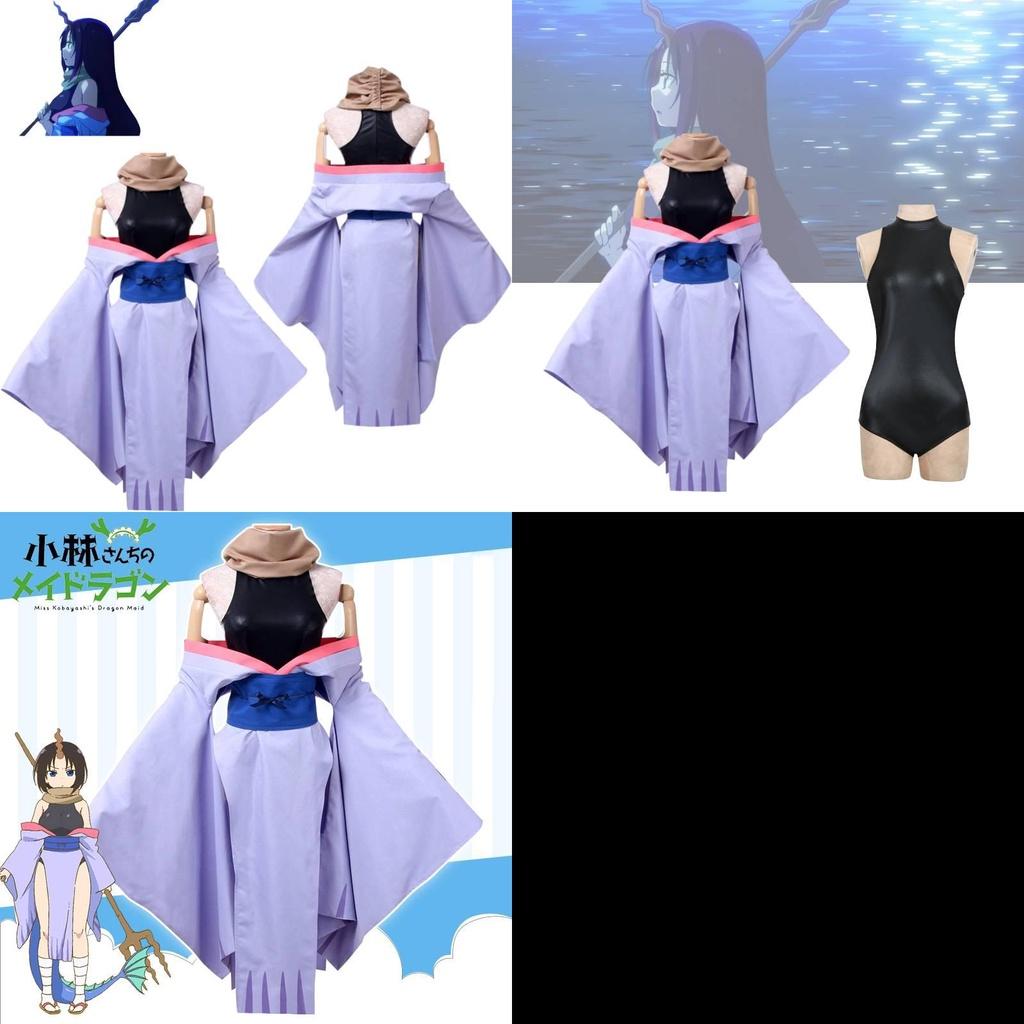 Высококачественная полиэстеровая виниловая ткань для косплея «Драконья горничная»