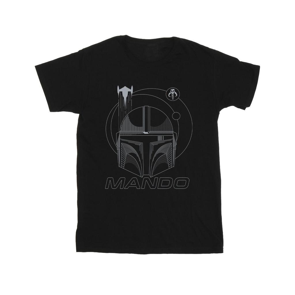 Star Wars Girls The Mandalorian Rings Helmet Cotton T-Shirt