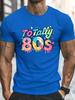 Fashion Unisexs Totally 80s Retro Neon Drip Text Tshirt Vintage Nostalgic 1980s Party Graphic Casual Streetwear Short Sleeve Tops