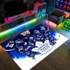 Toronto Maple Leafs Design Crystal Velvet Carpet Cozy Non?Slip Printed Rug For Bedroom Living Room Entrance
