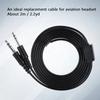 2m 2.2yd DIY Replacement Cable for Aviation Headphone Headset Plane 1 4   Dual GA Plug
