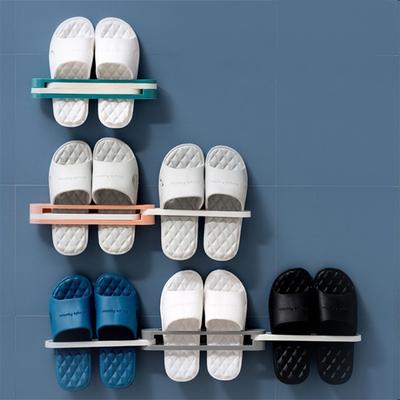 Бытовая складная полка для обуви три в одном, портативная настенная полка для хранения полотенец без сверления для ванной комнаты