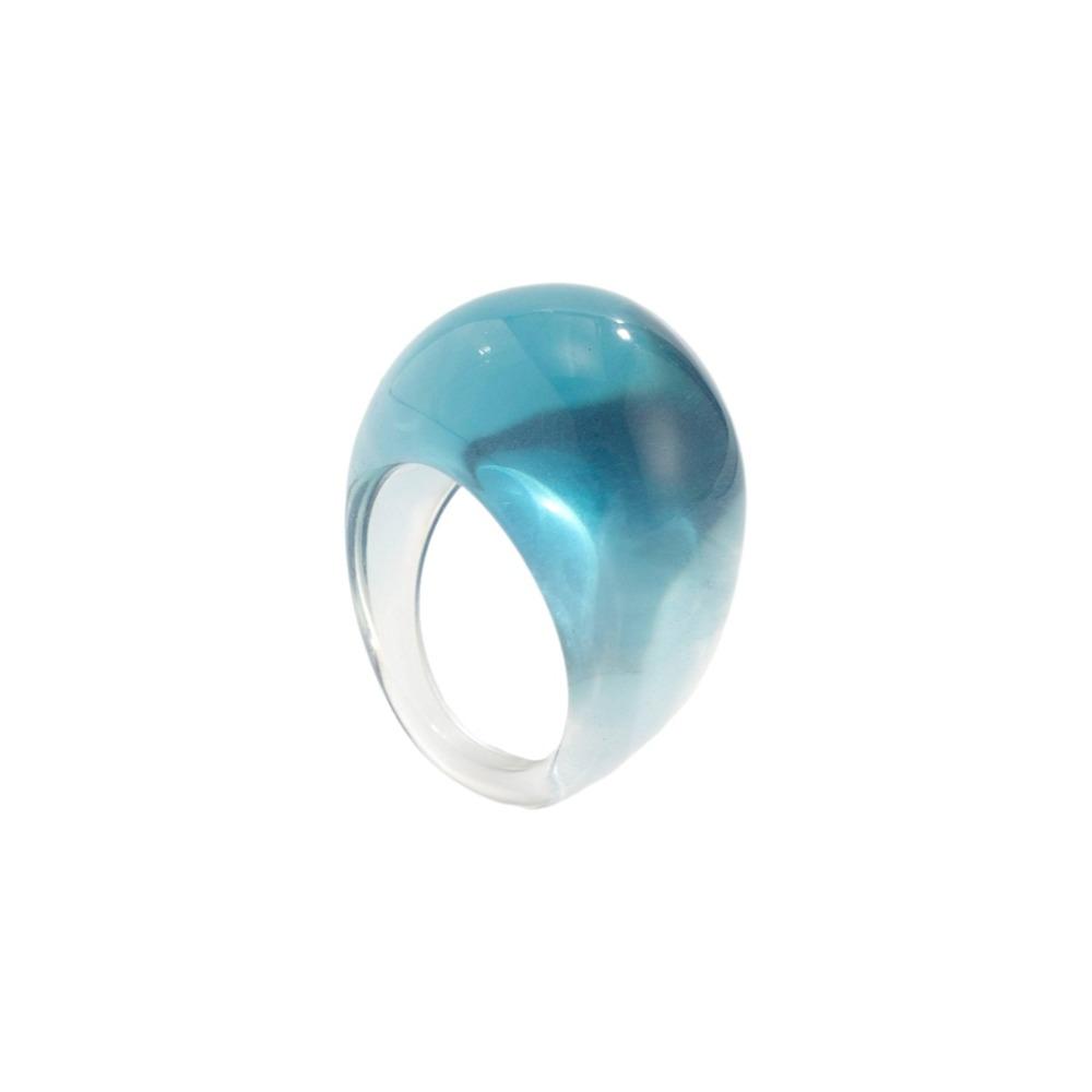 Dome Transparent Resin Ring Multicolour Irregular Ring Unique Acrylic Geometric Ring Jewelry