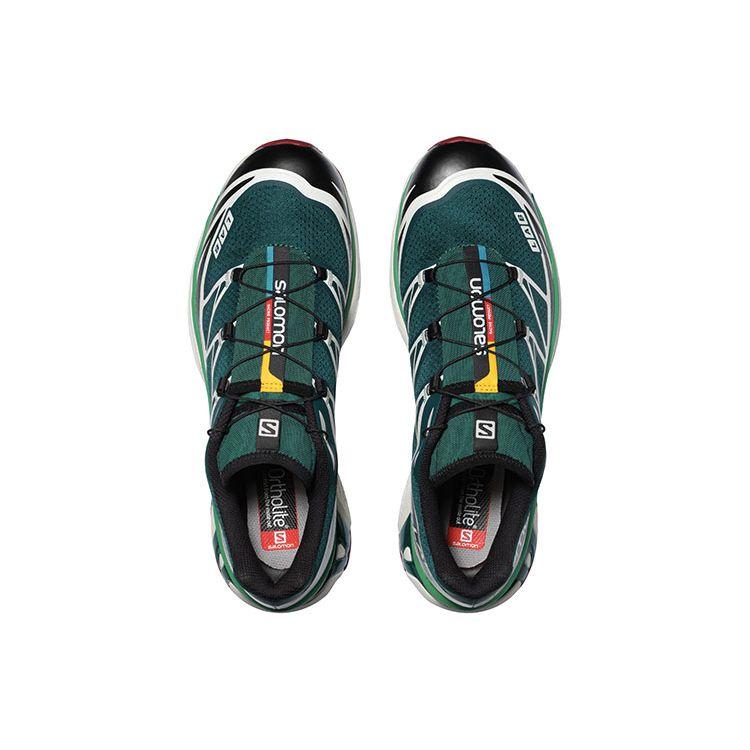 SALOMON XT-6 Outdoor Performance Cushioning Non-Slip Durable Breathable Support Low-Top Running Shoes Unisex Running Shoes Bamboo-Green 414548