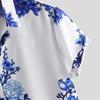 Summer Men Floral Lapel Short Sleeve Shirts