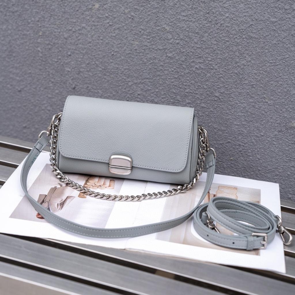 Мягкая кожаная цилиндрическая женская сумка кожаная женская сумка через плечо сумка для поездок на работу на цепочке маленькая сумка через плечо на одно плечо сумка через плечо для мам Niche